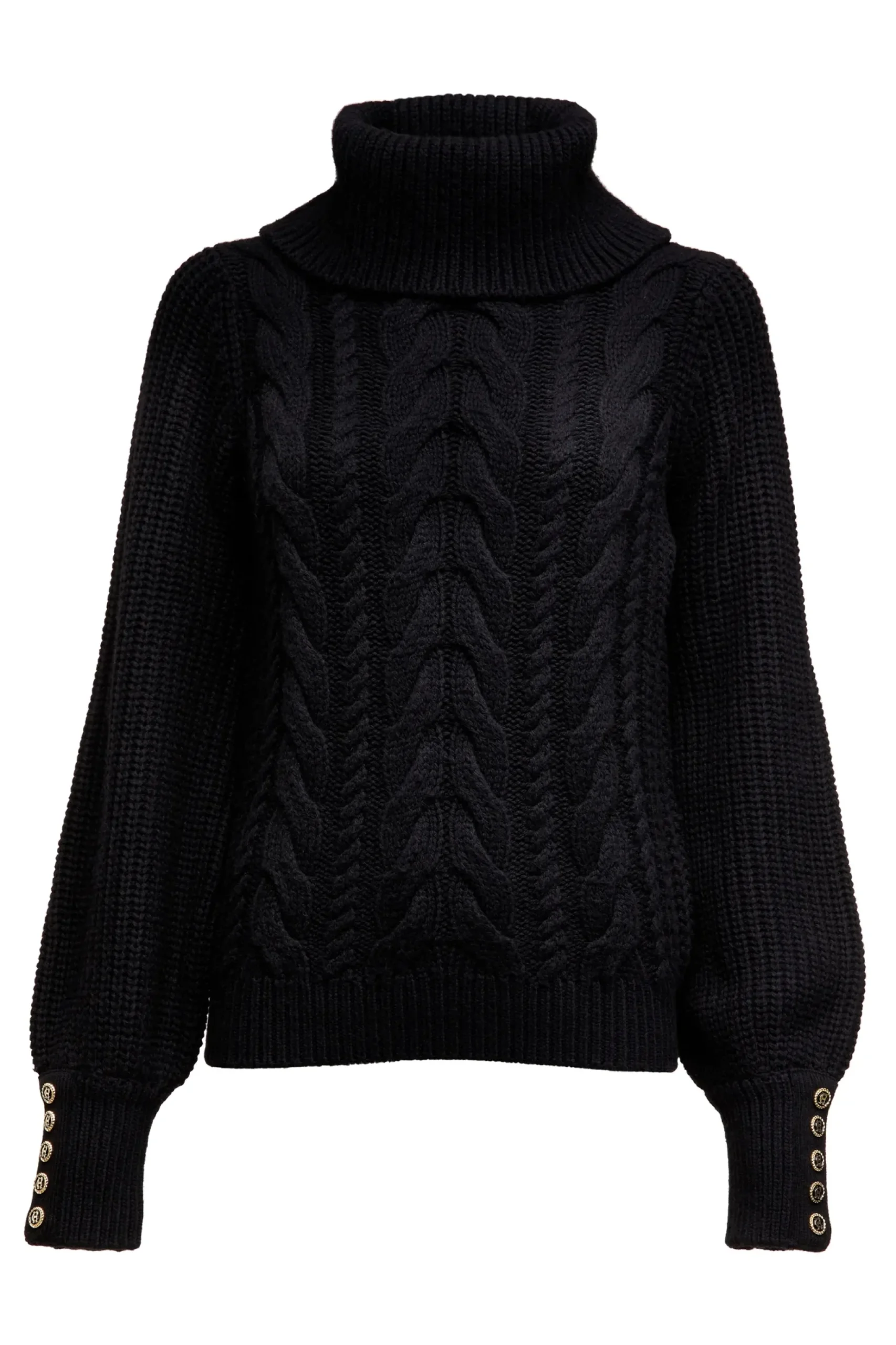 Corded Roll Neck Knit