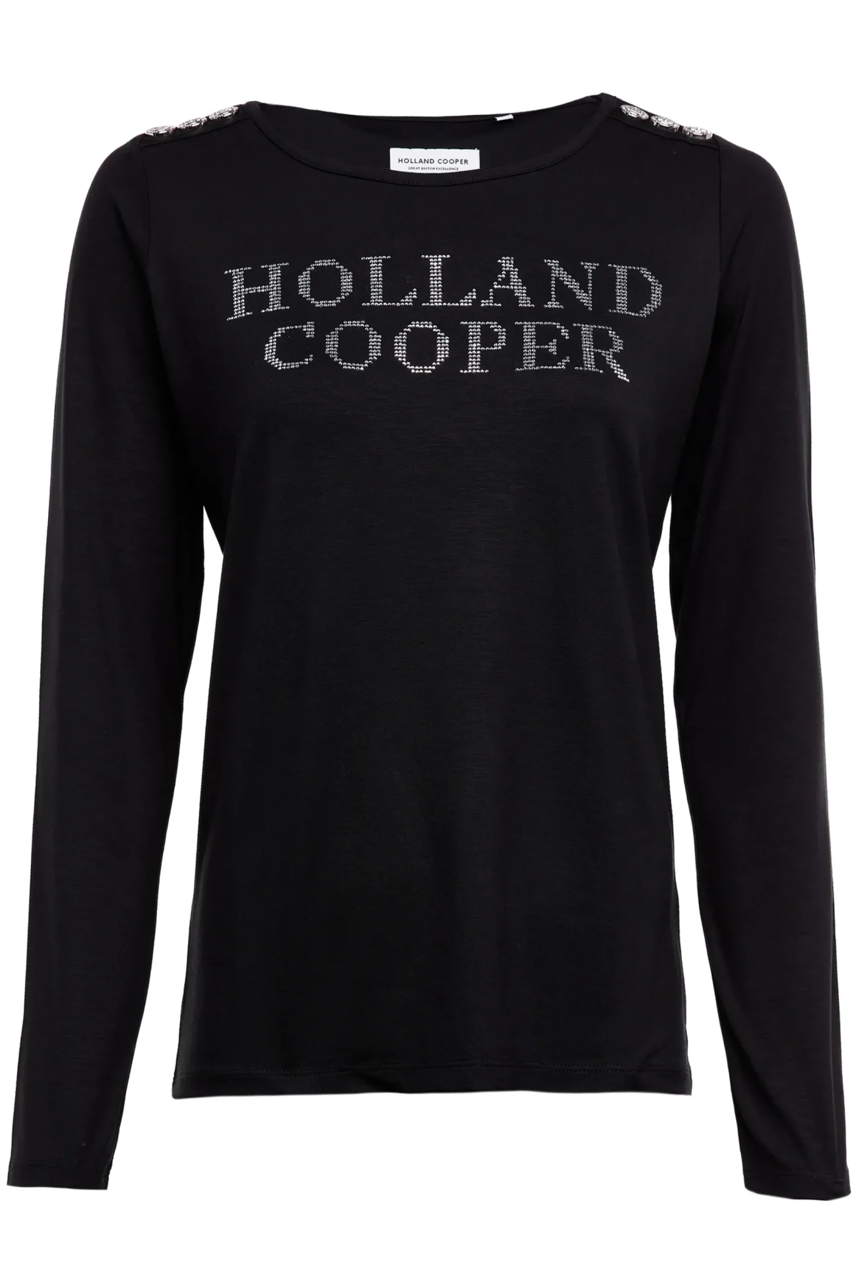 Diamante Long Sleeve Crew Neck Tee