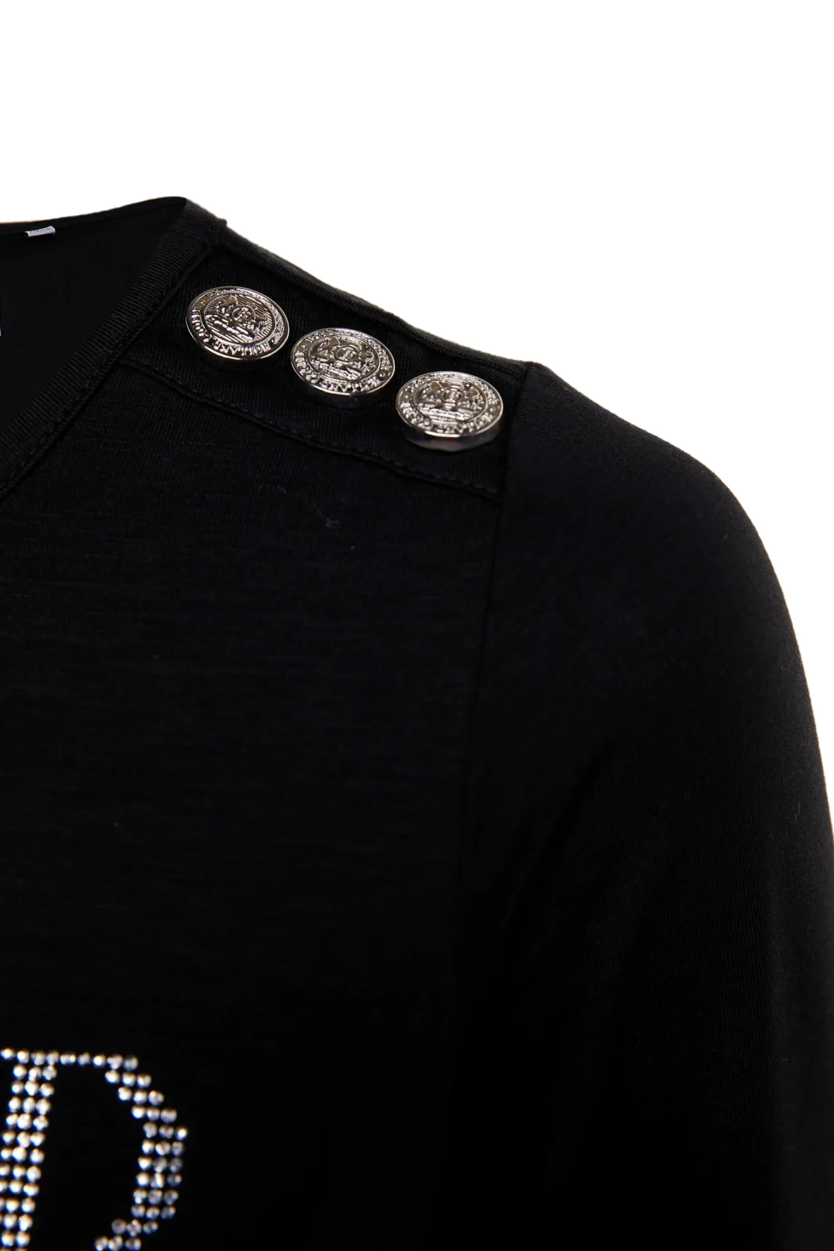 Diamante Long Sleeve Crew Neck Tee