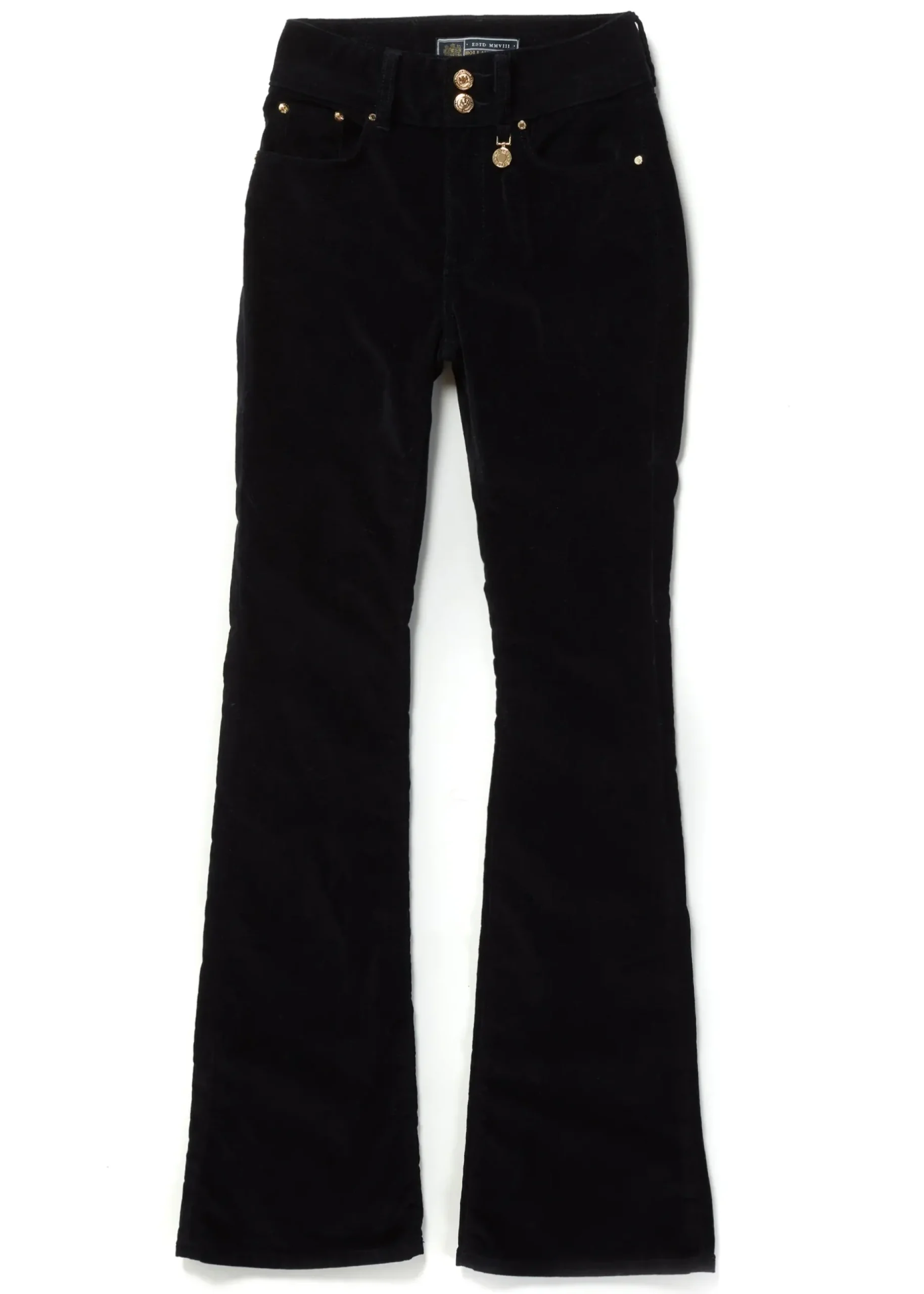 High Rise Velvet Flare
