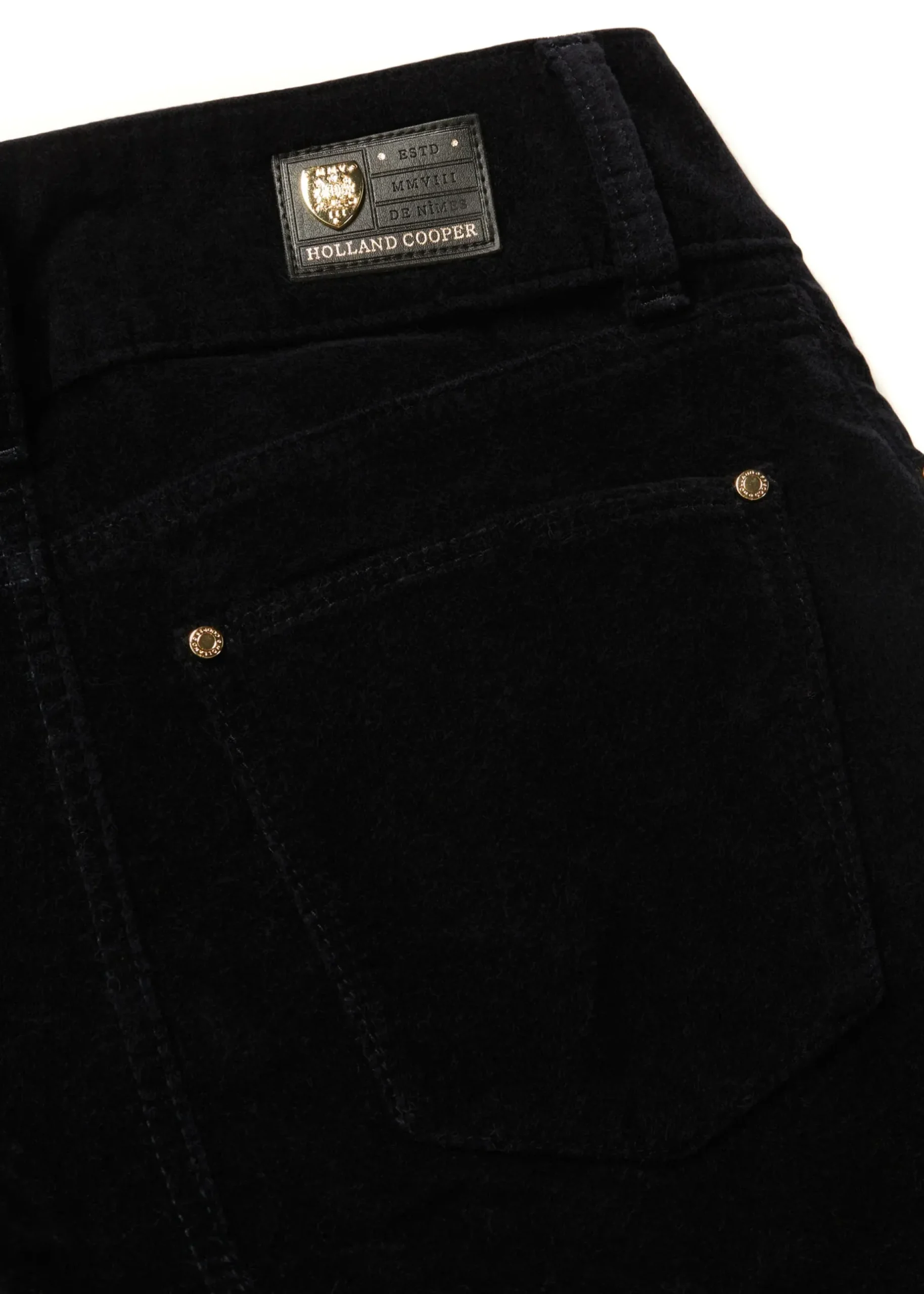 High Rise Velvet Flare