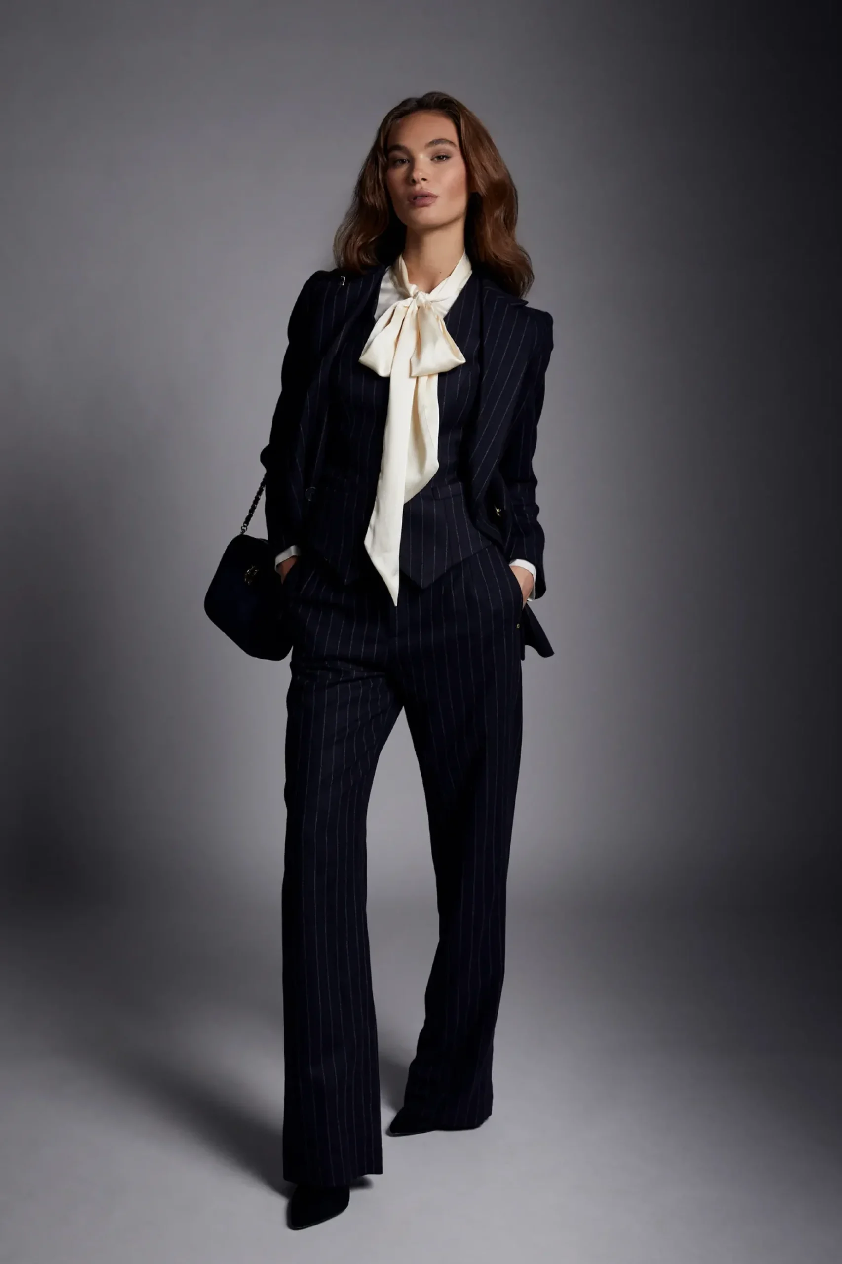 High Waisted Straight Trouser