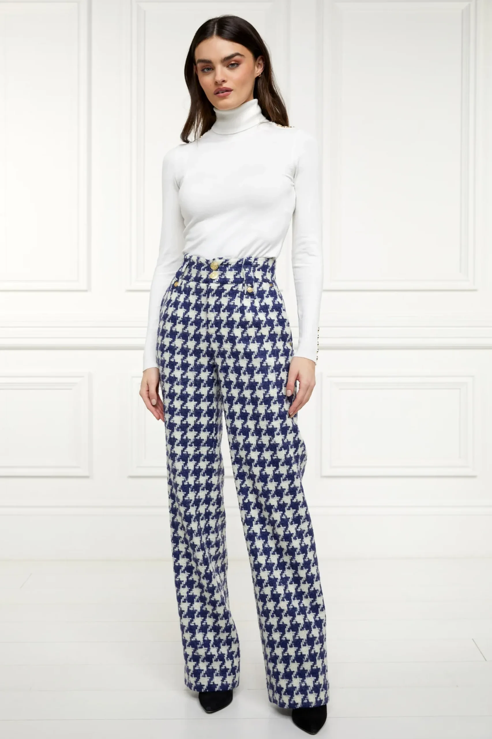 High Waisted Straight Trouser