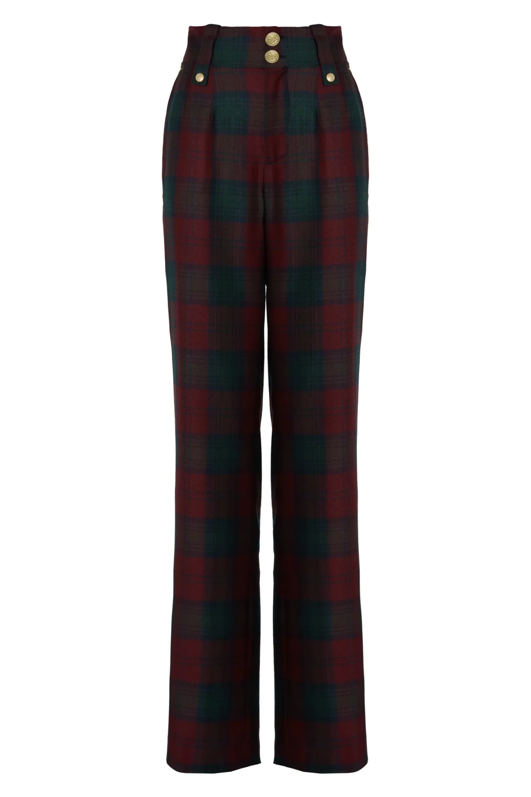 High Waisted Straight Trouser