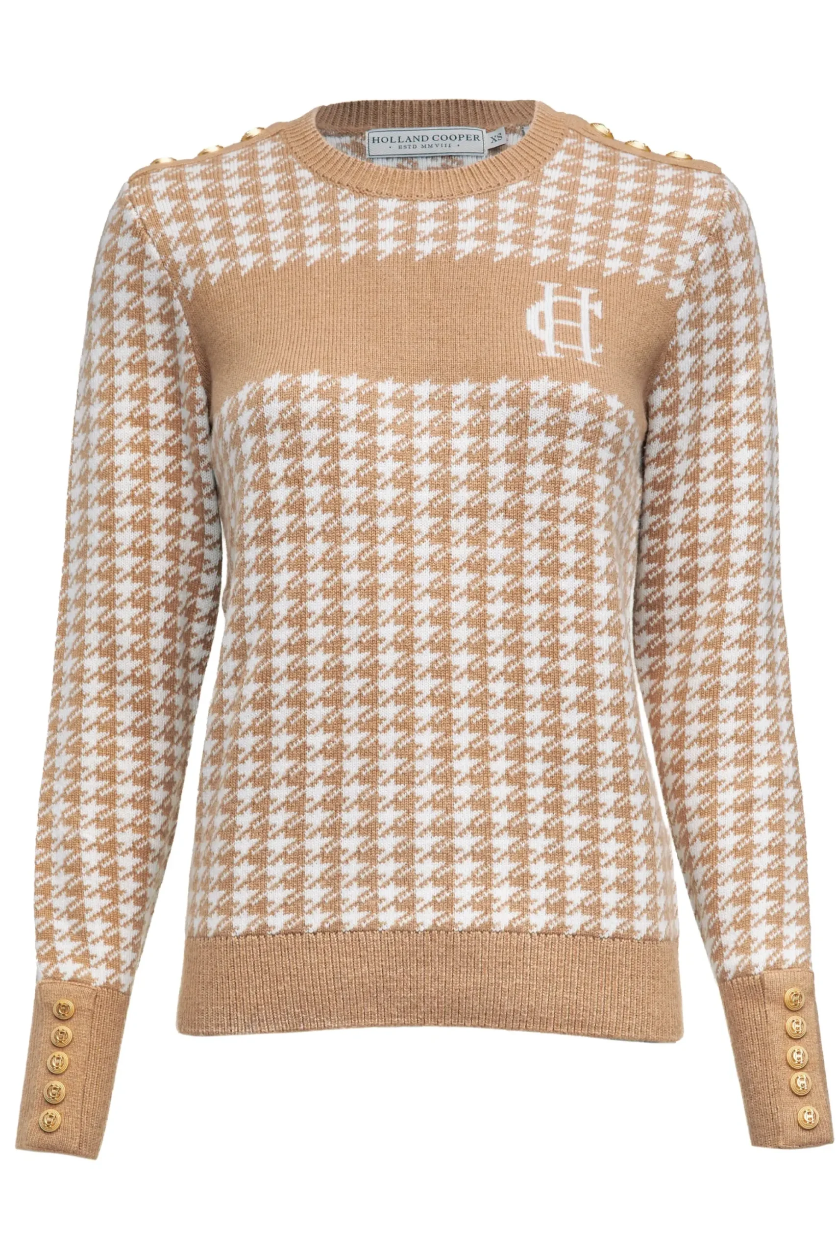 Panel Crew Neck Knit