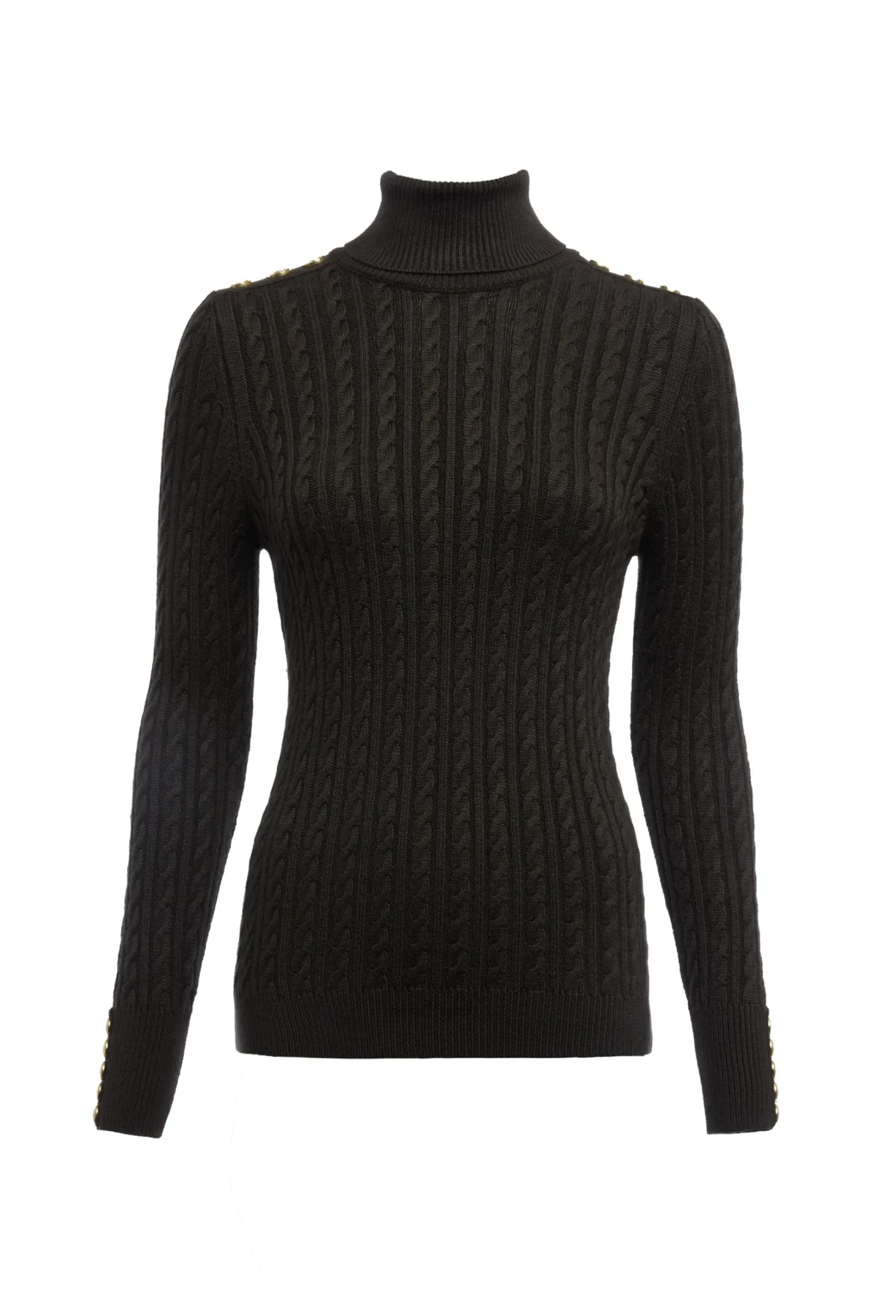Seattle Roll Neck Cable Knit
