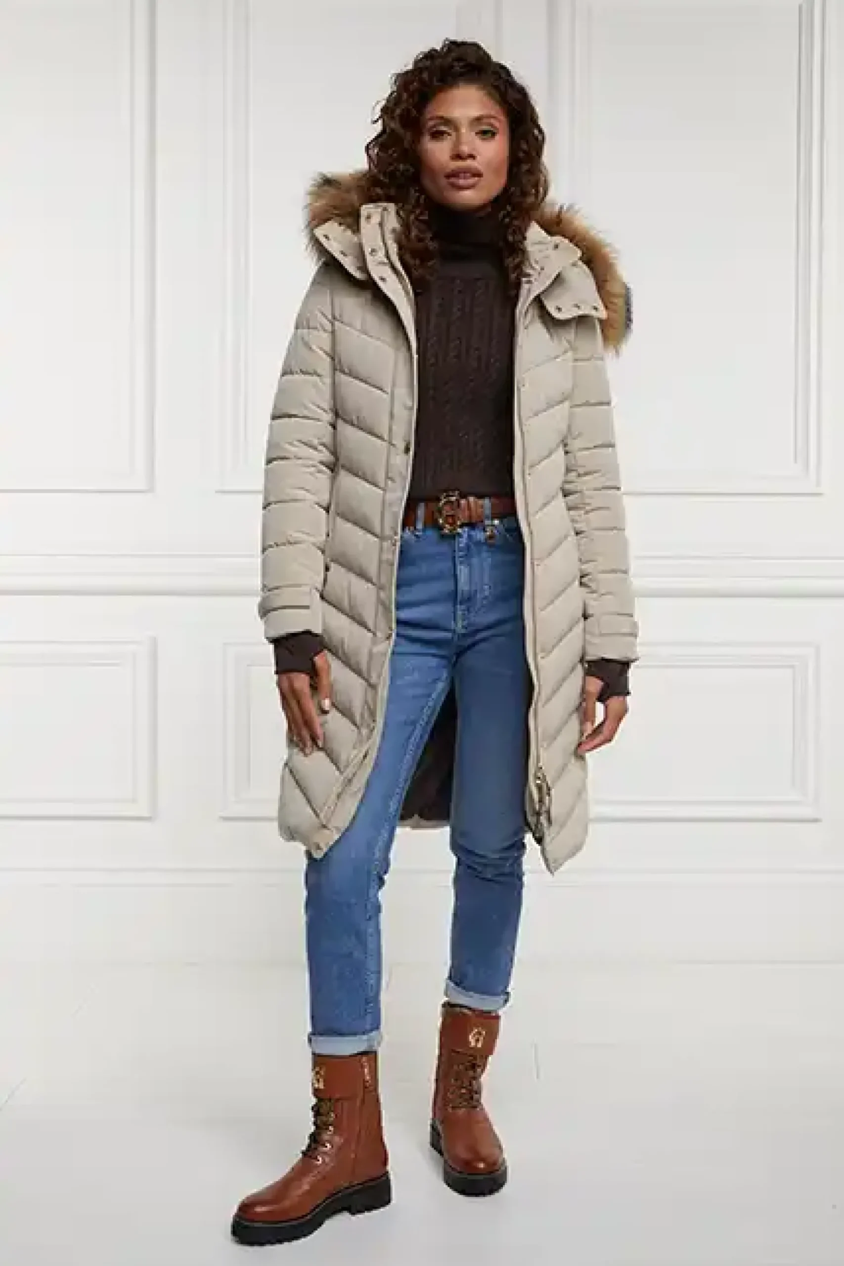 Seattle Roll Neck Cable Knit