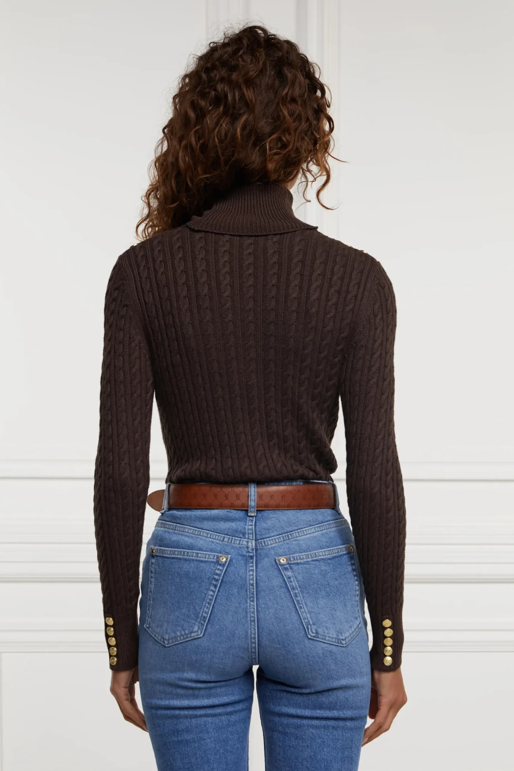 Seattle Roll Neck Cable Knit